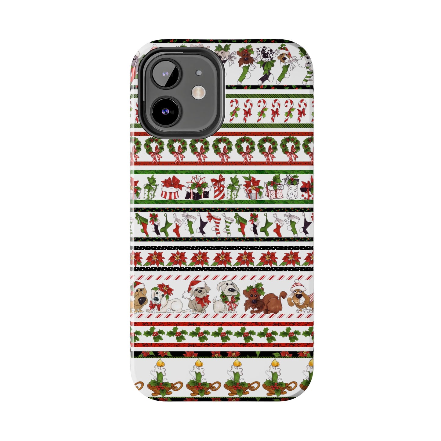 Holiday Borders White Phone Case