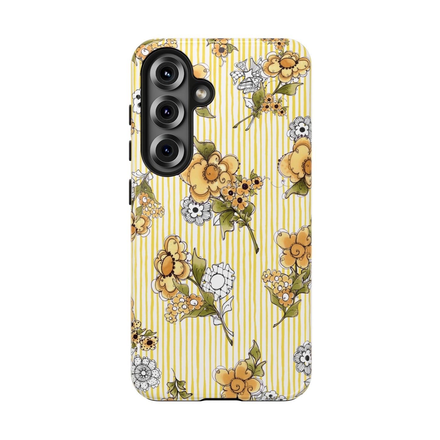 Bee Floral White / Yellow Phone Case
