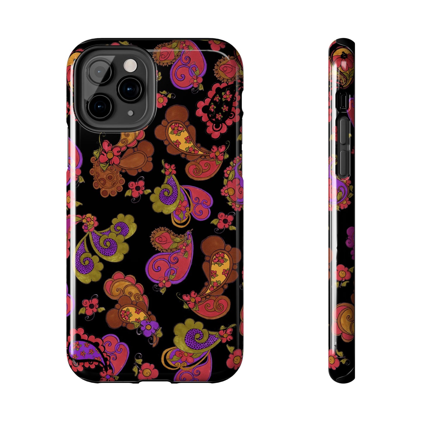 Posie Paisley Black Phone Case