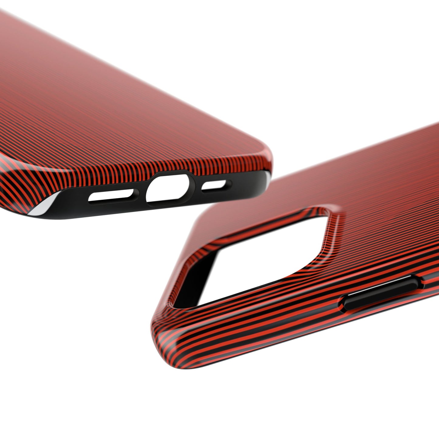 Pin Stripe Red / Black Phone Case