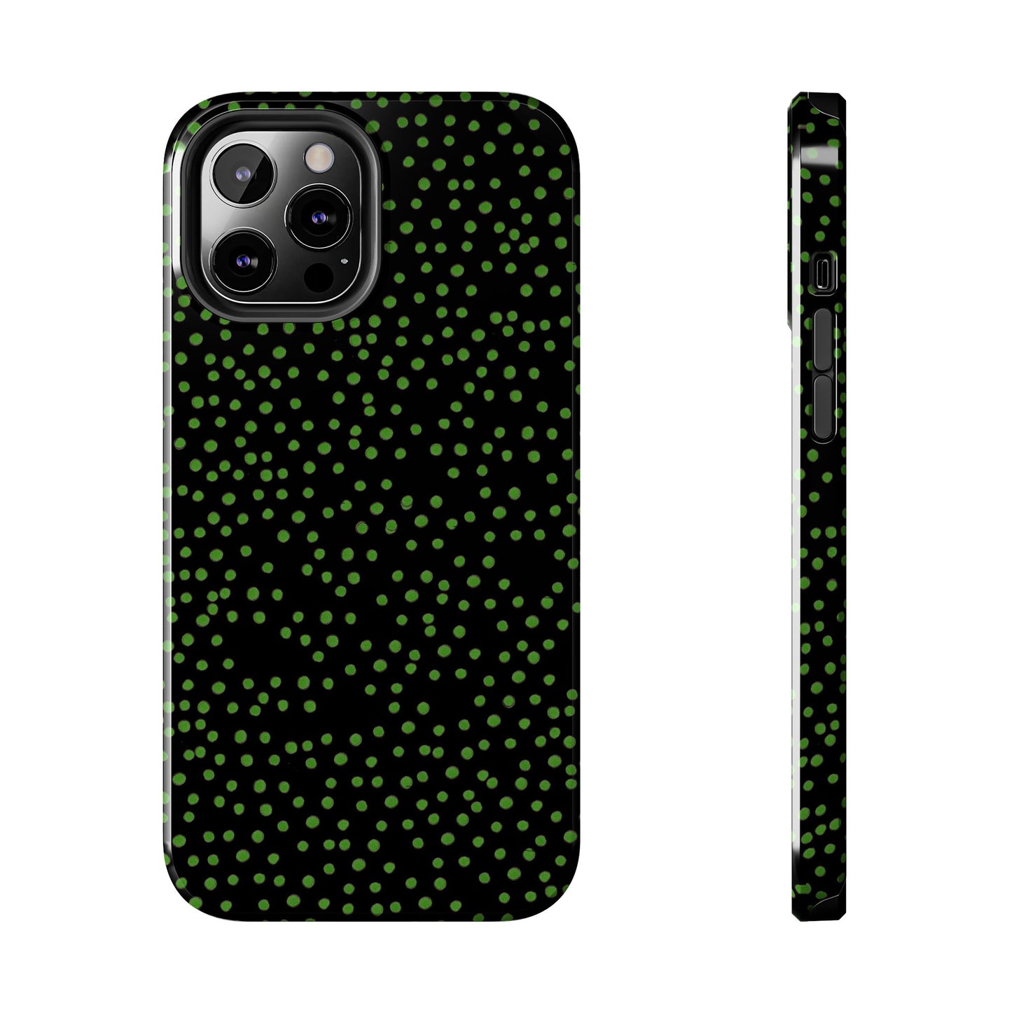 Dinky Dots Black / Green Phone Case