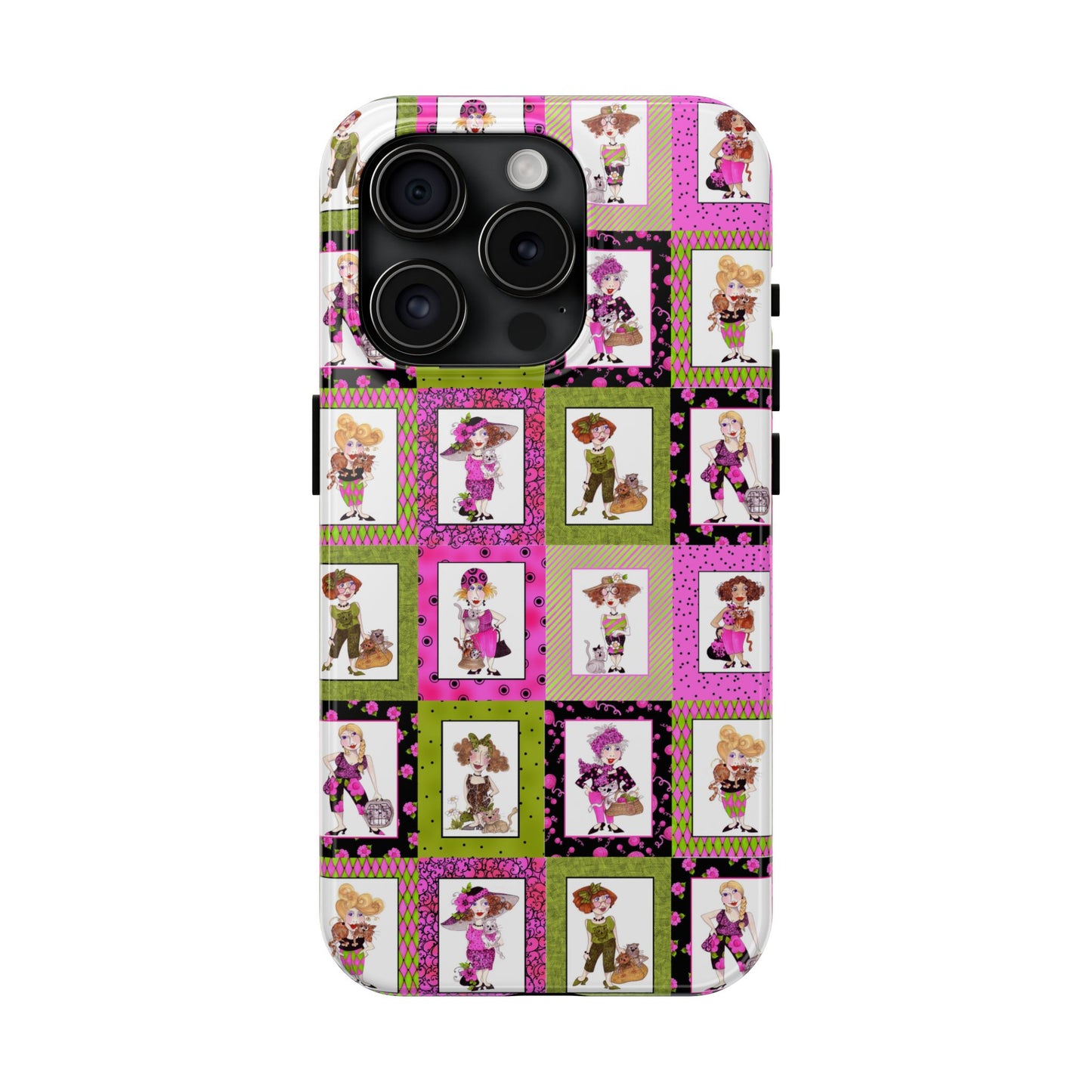 Cat Ladies Cerise Phone Case