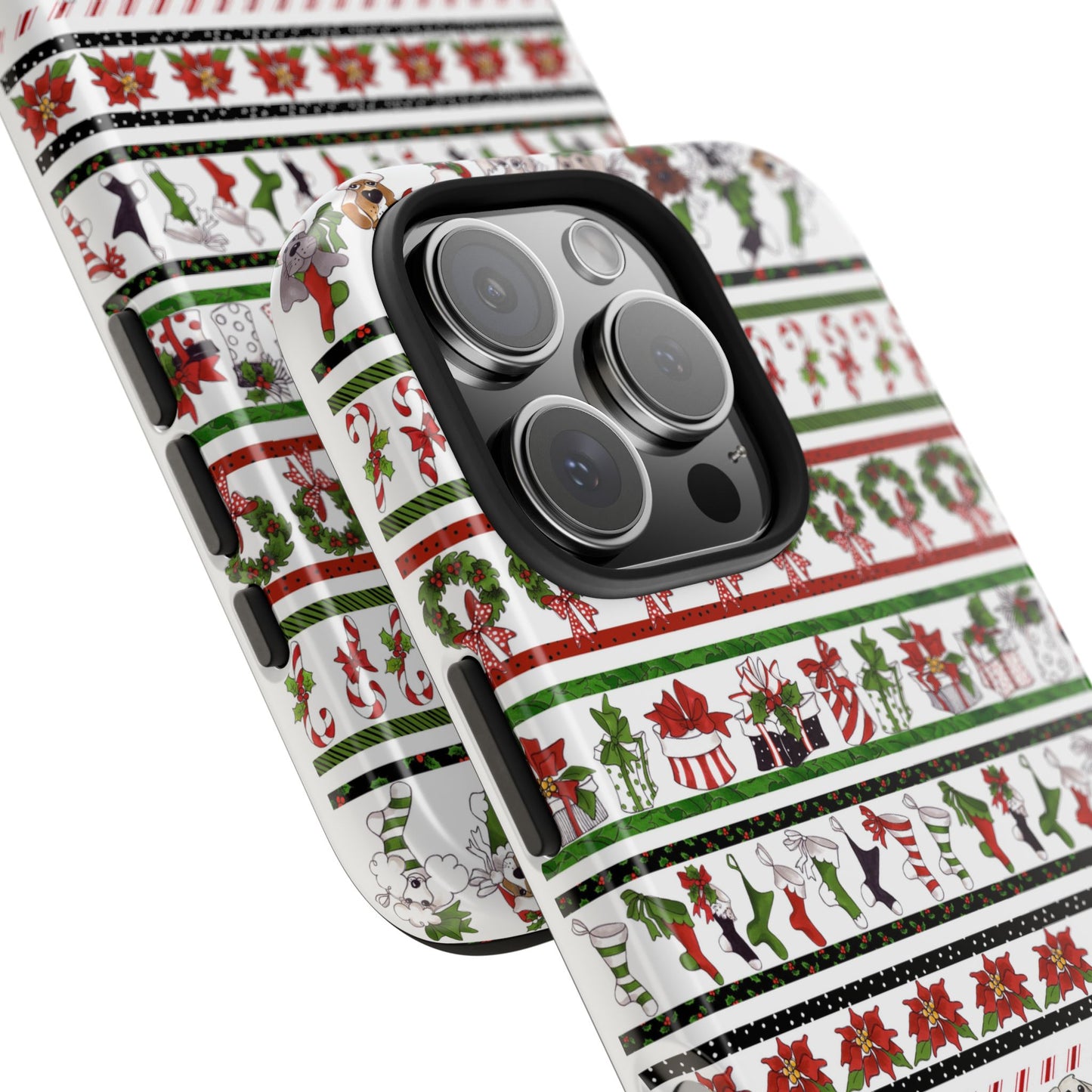 Holiday Borders White Phone Case