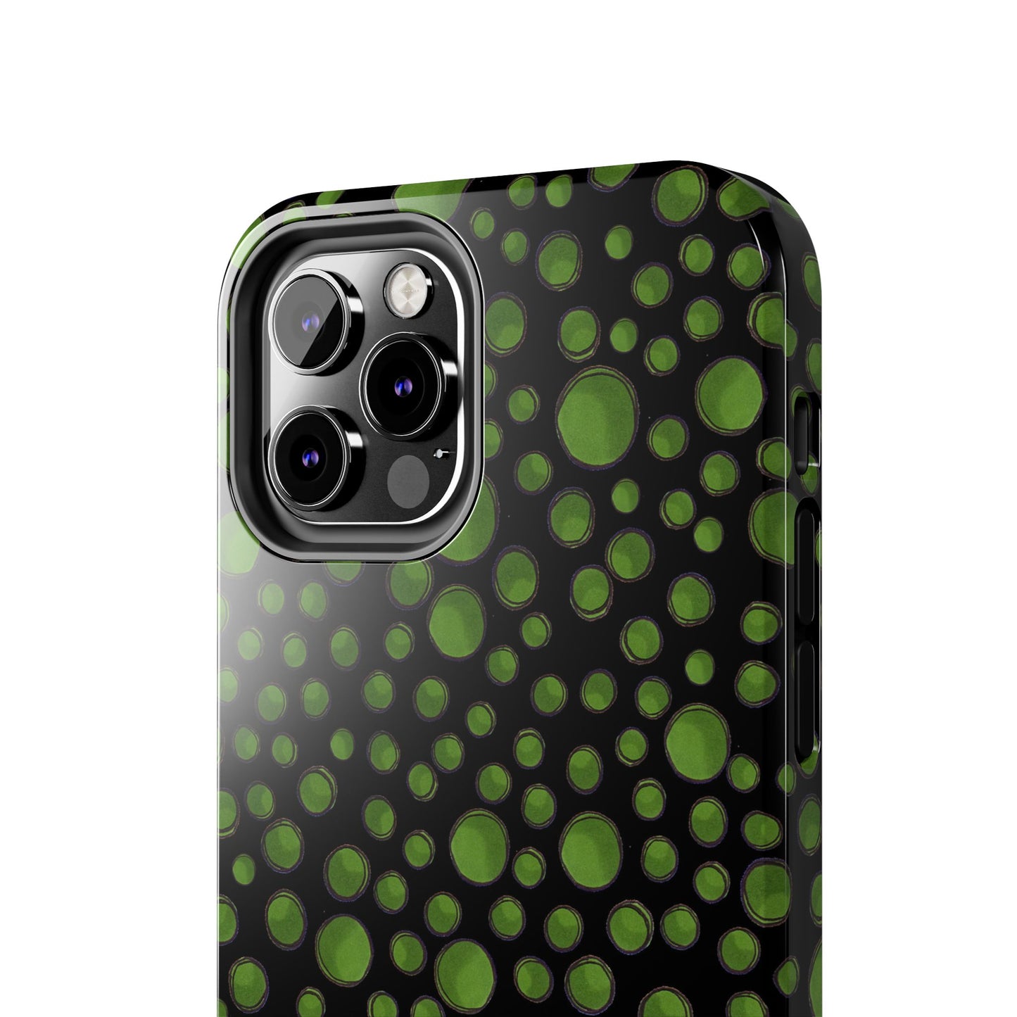 Dot Assortment Black / Green Phone Case