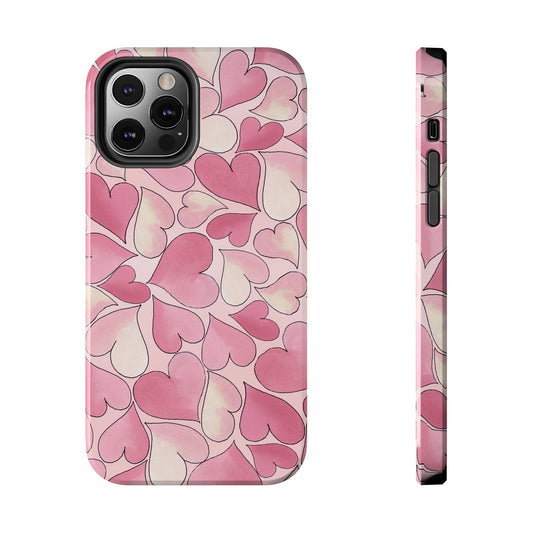 Hearts Pink Sky Phone Case