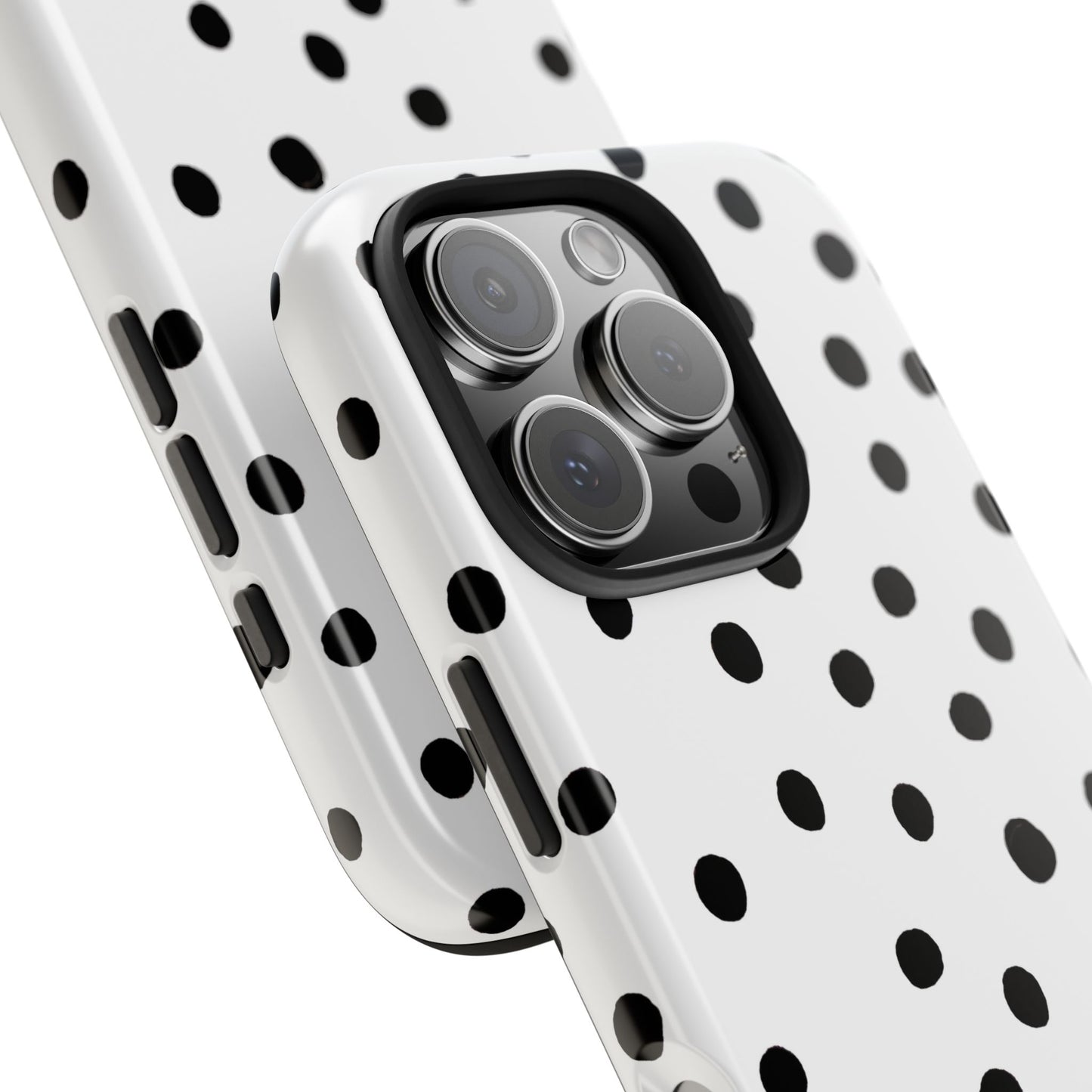 Dot White / Black Phone Case