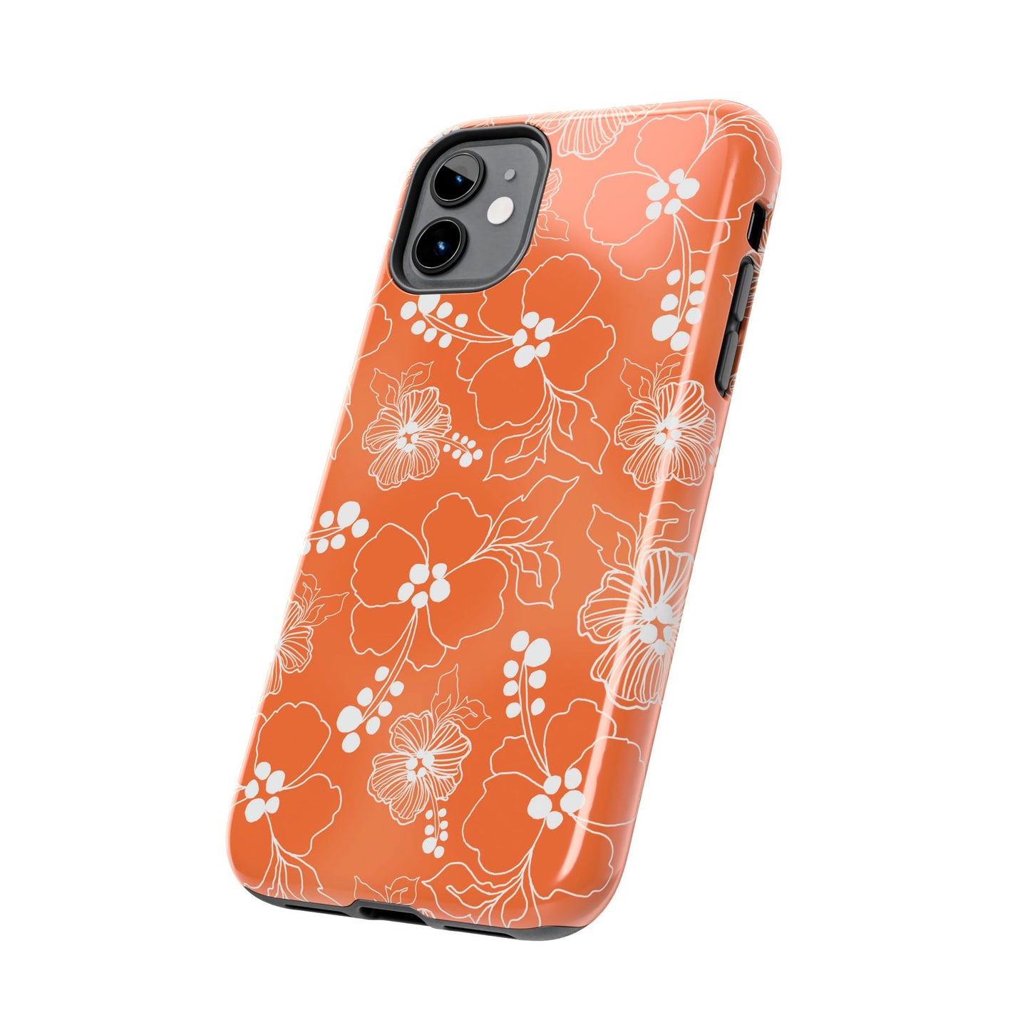 Lacey Hibiscus Coral Phone Case