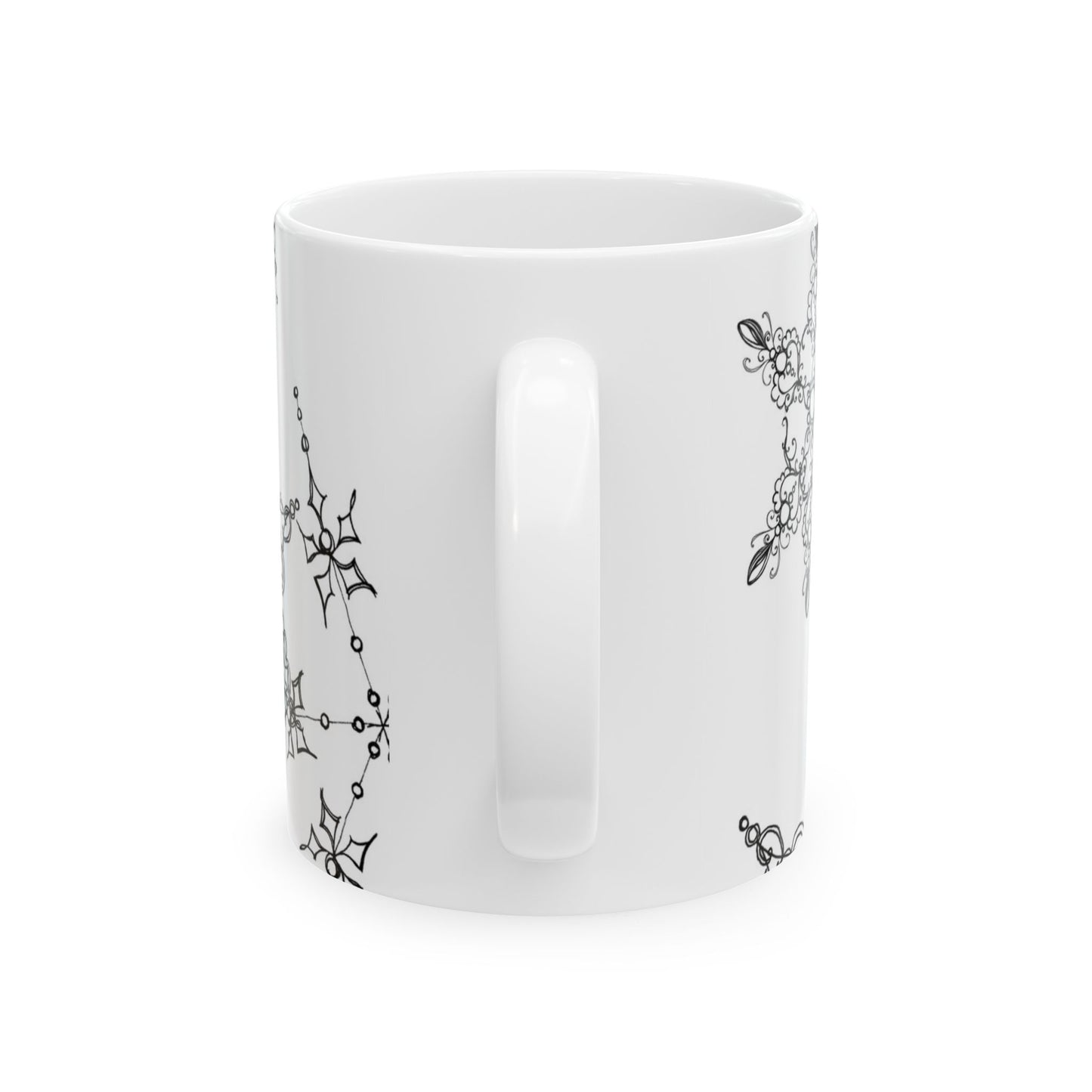 Random Flakes White Cup