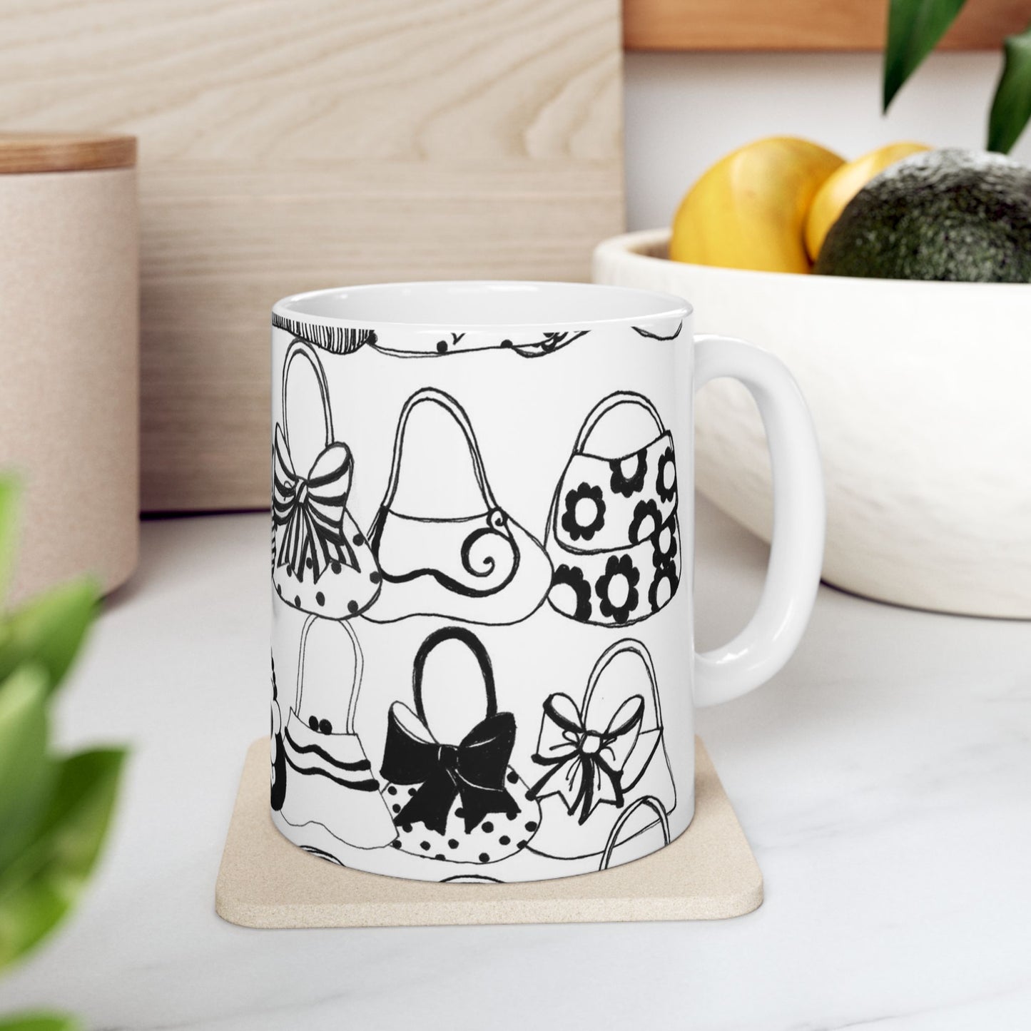 Purse Shelf White Cup