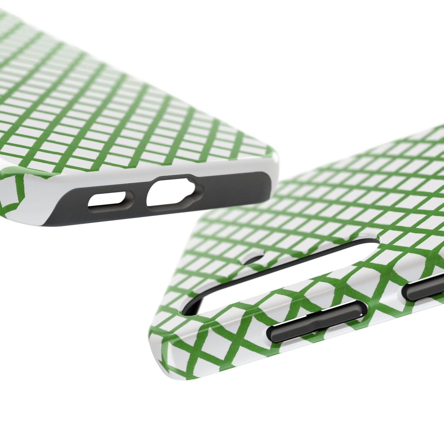 Trellis White / Green Phone Case