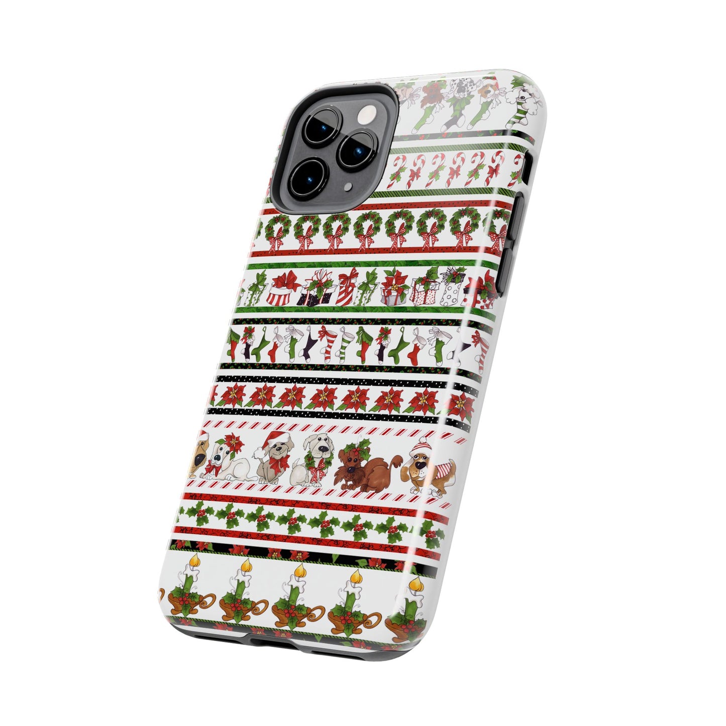 Holiday Borders White Phone Case