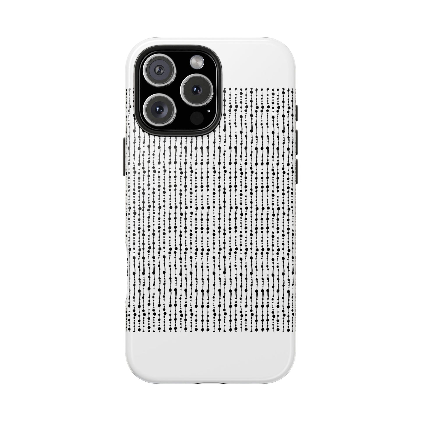 Beaded Curtain White / Black Phone Case
