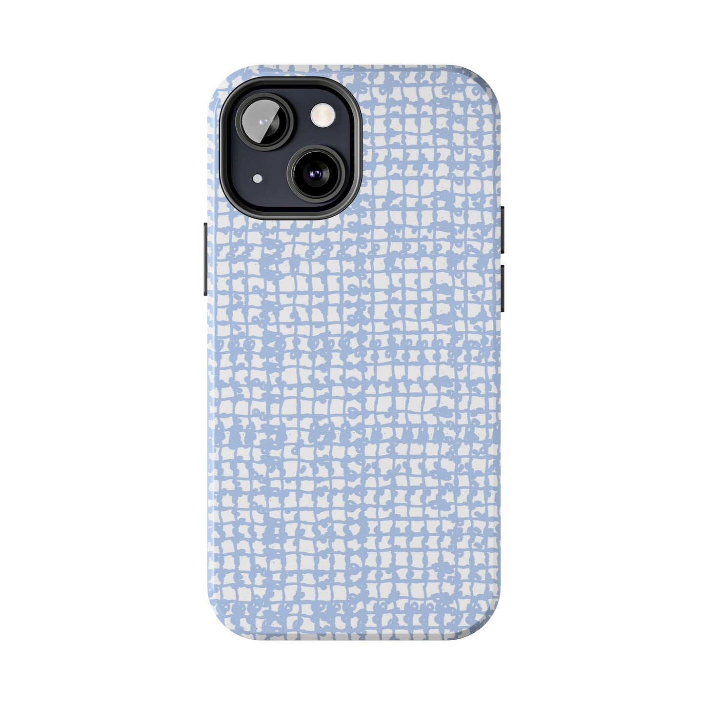 Baby Yarn Check Blue Phone Case