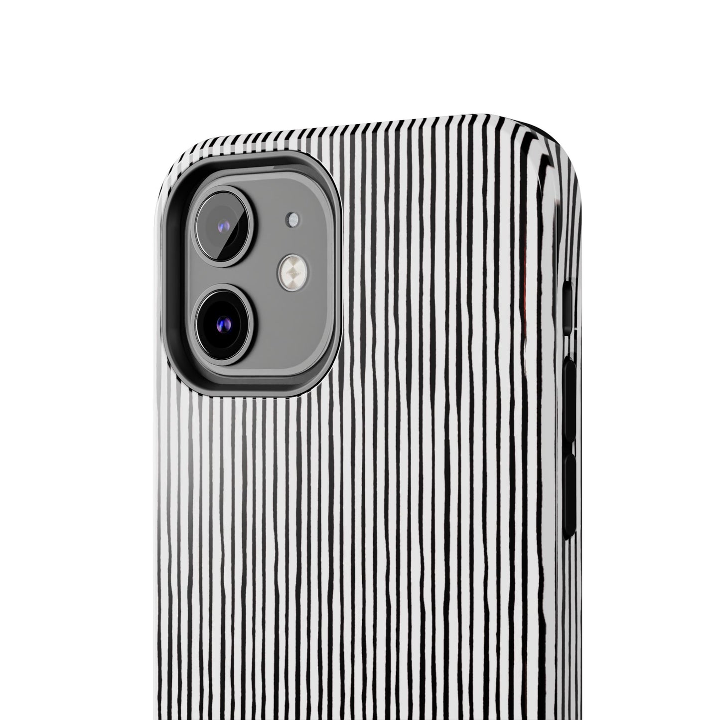 Quirky Pin Stripe White / Black Phone Case