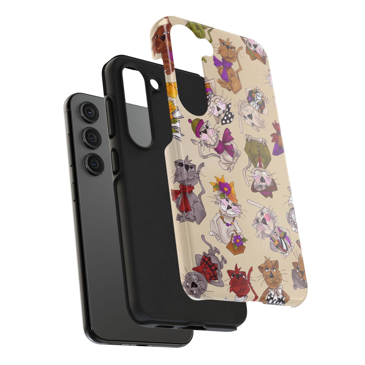 Spice Cats Tossed Muslin Phone Case