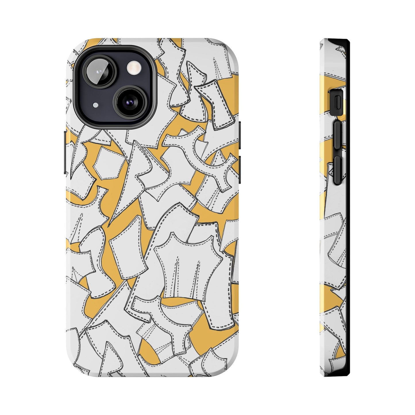Pattern Pieces Yellow Phone Case
