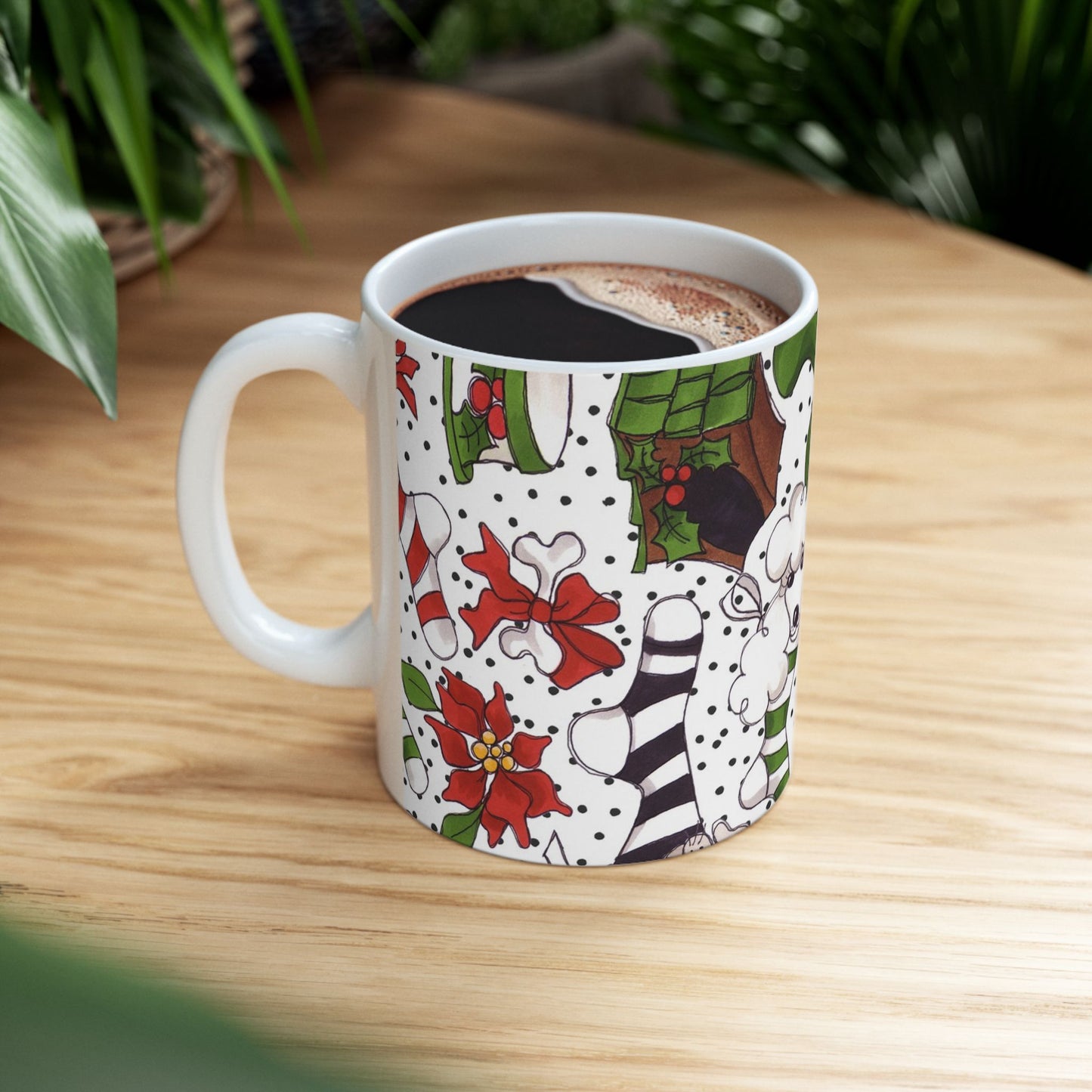 Holiday Fun White / Black Cup