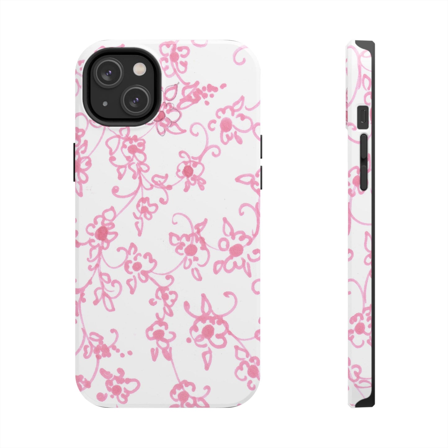 Juliette Ladies White / Pink Flowers Phone Case