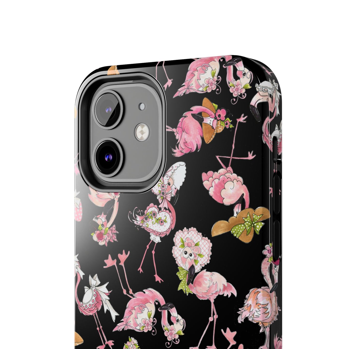 Tossed Flams Black Phone Case