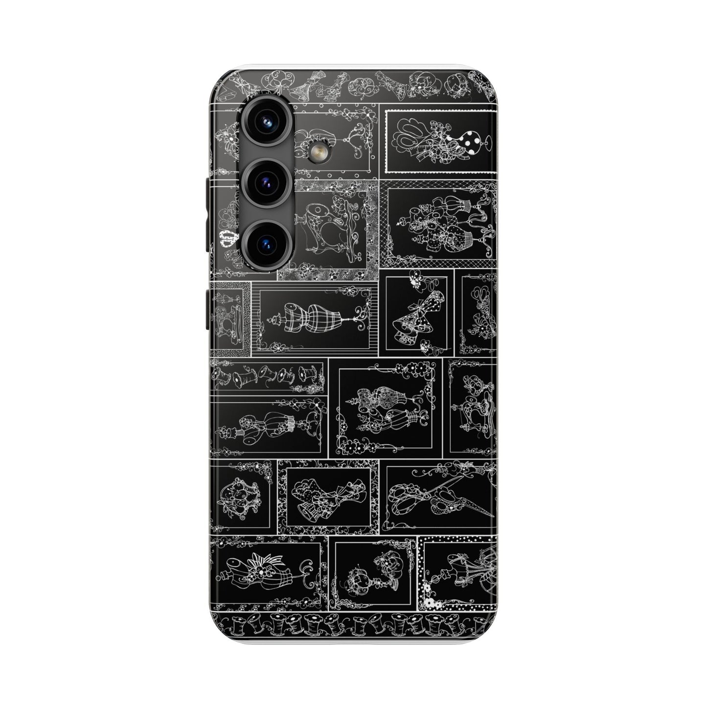 Sew Fancy Black Phone Case