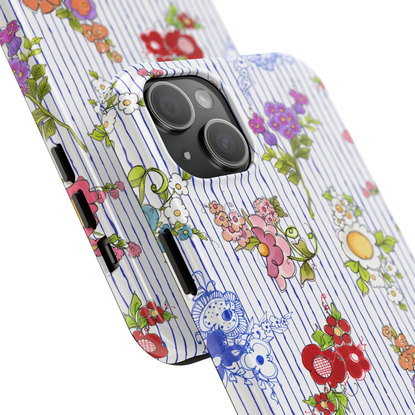 Mixed Bouquets Blue / White Phone Case