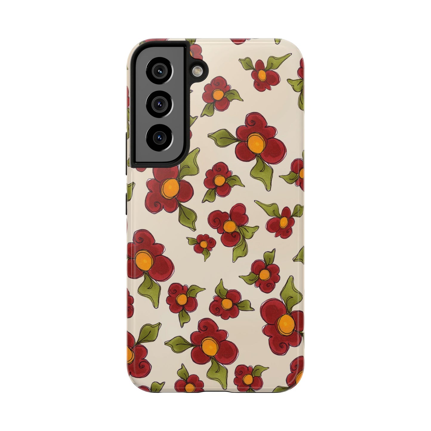 Chili Pepper Daisies Phone Case