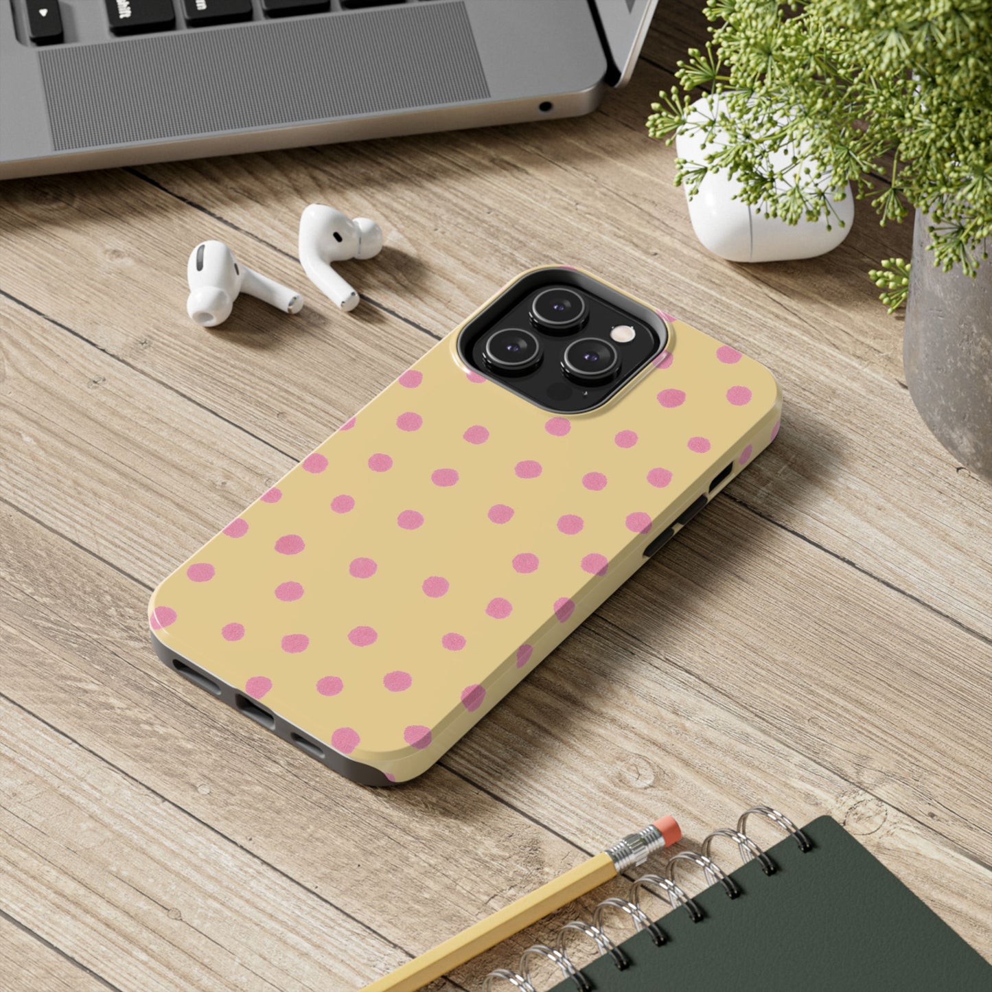 Medium Dots Sunshine / Pink Phone Case