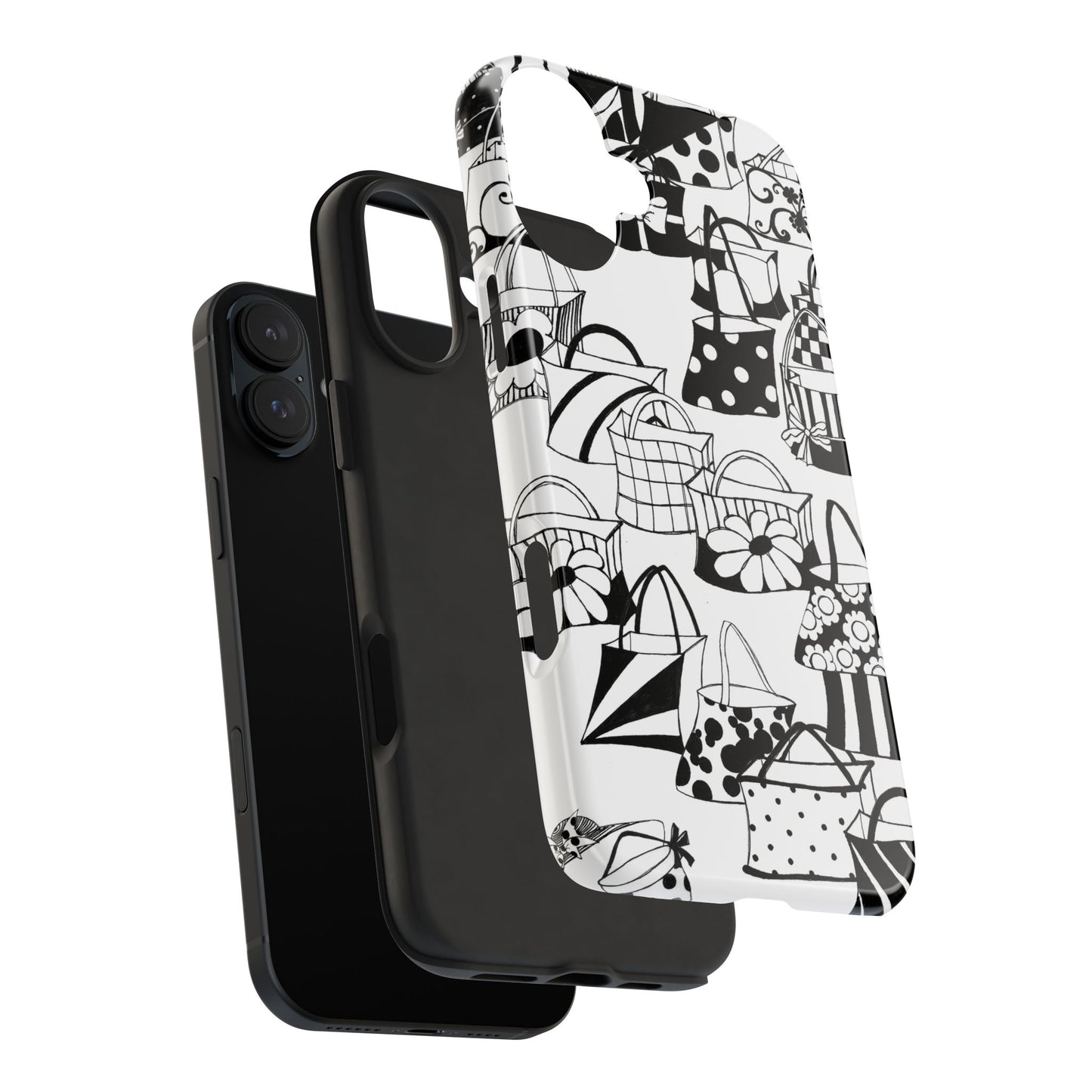 Totes White / Black Phone Case