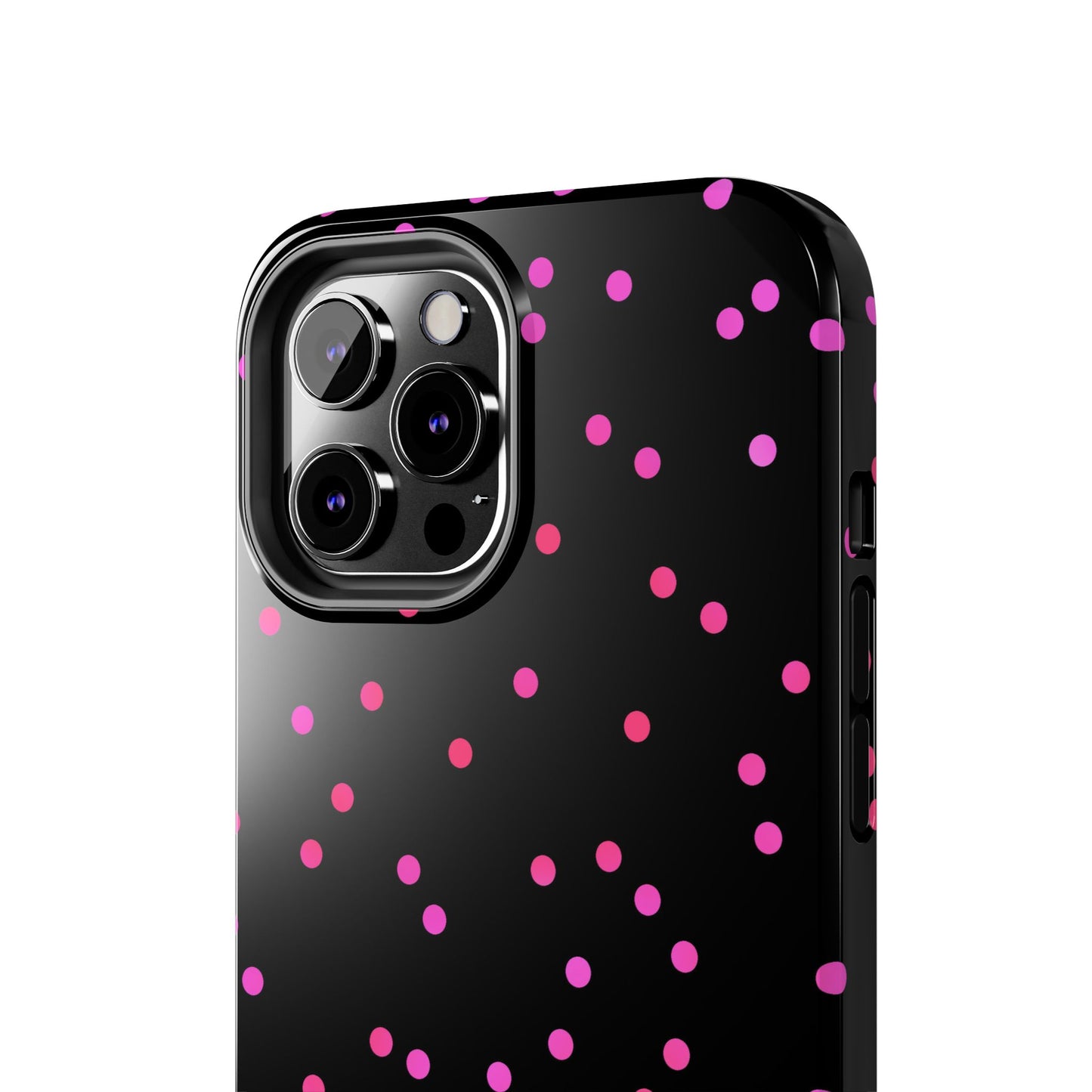 Space Dots Black / Cerise Phone Case