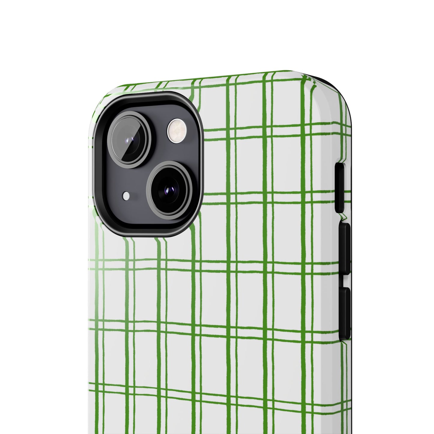 Little Plaid White / Green Phone Case