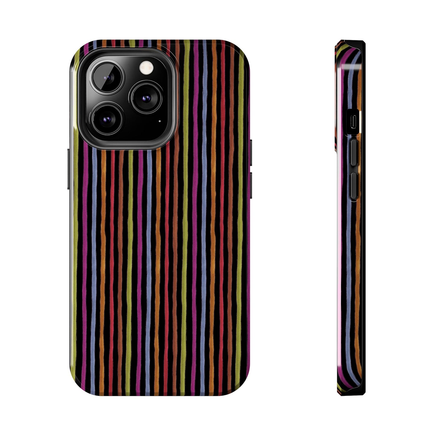 Stripe Black Phone Case