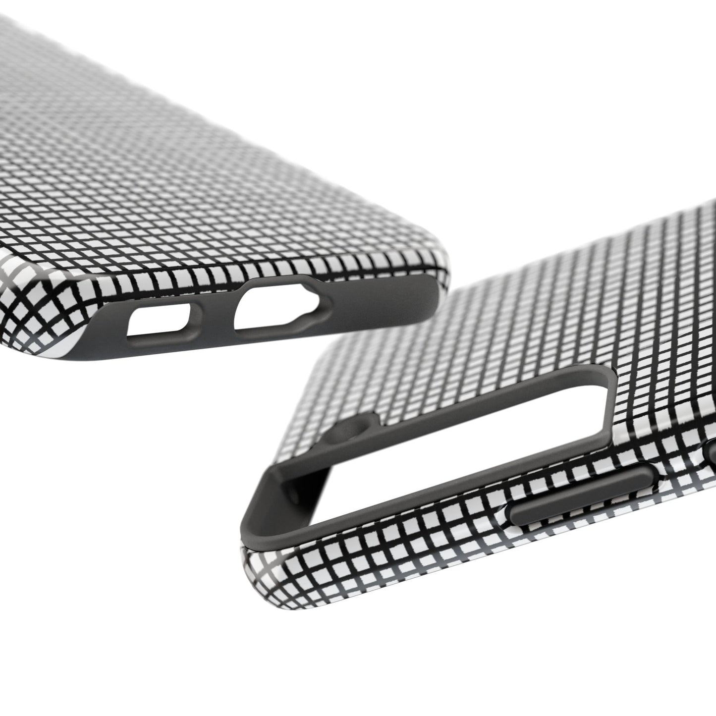 Gingham Black / White Phone Case