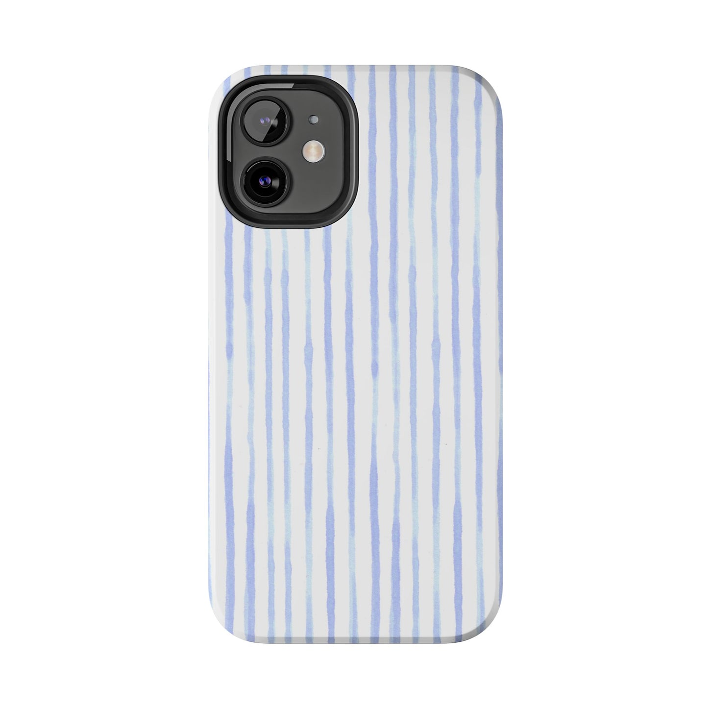 Happy Stripe White / Blue Phone Case