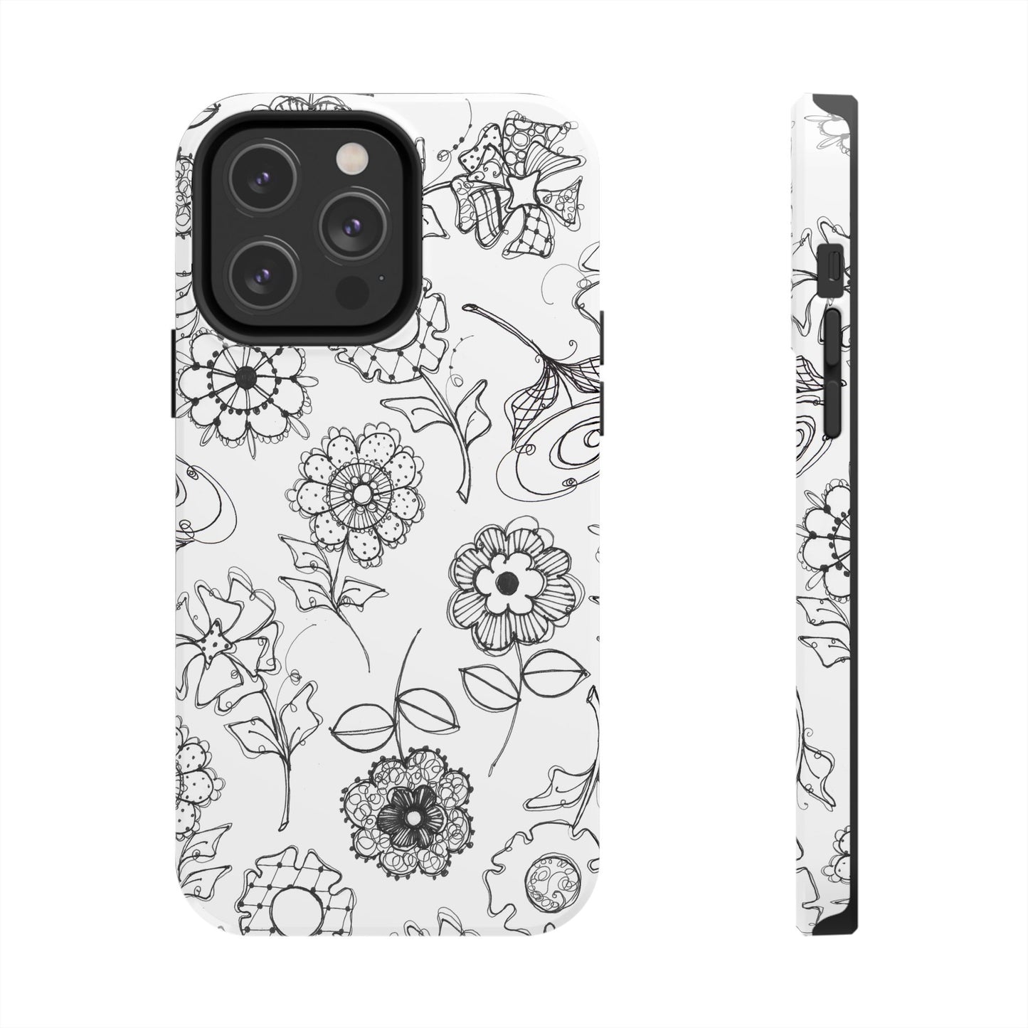 Paper Posies White Phone Case
