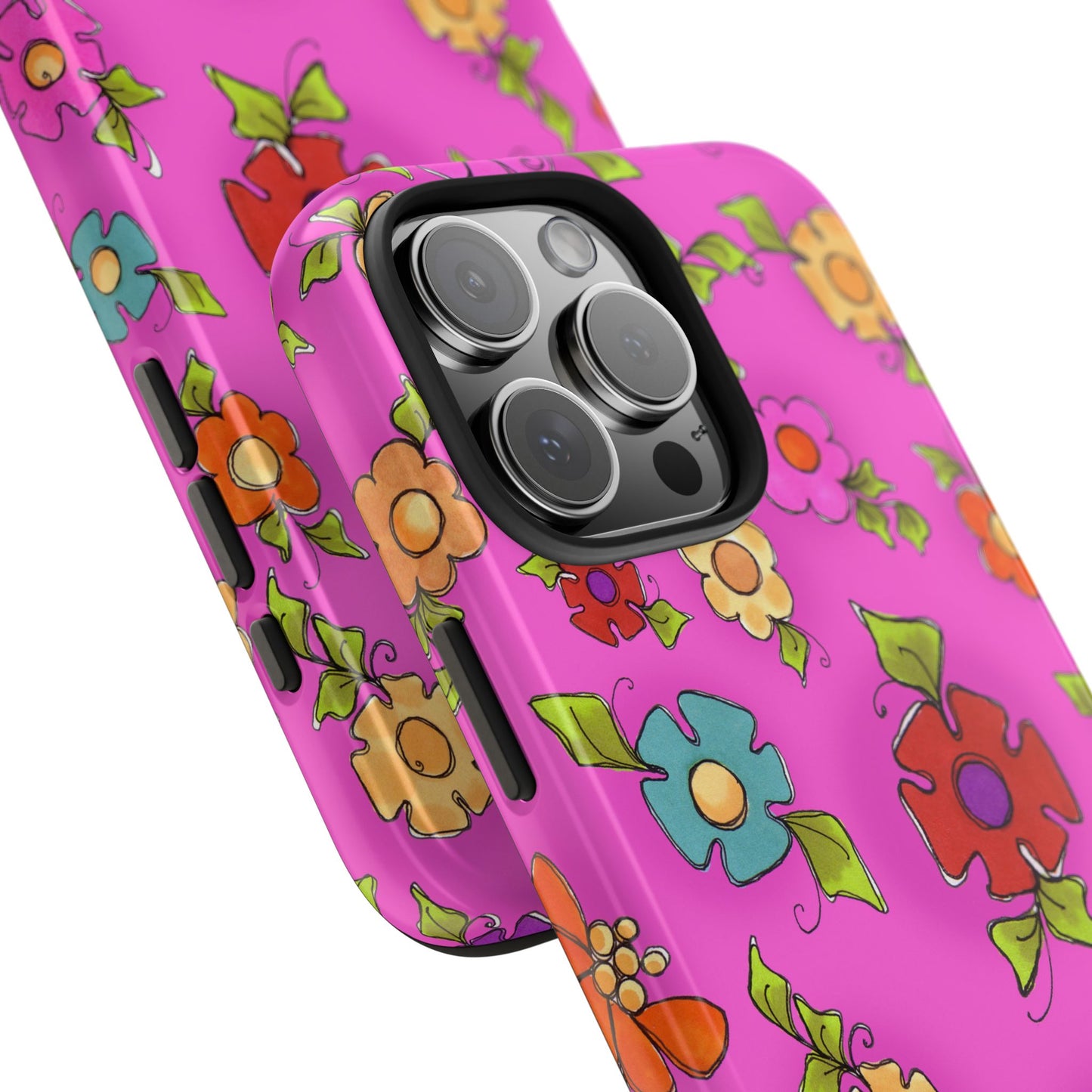 Happy Blooms Cerise Phone Case