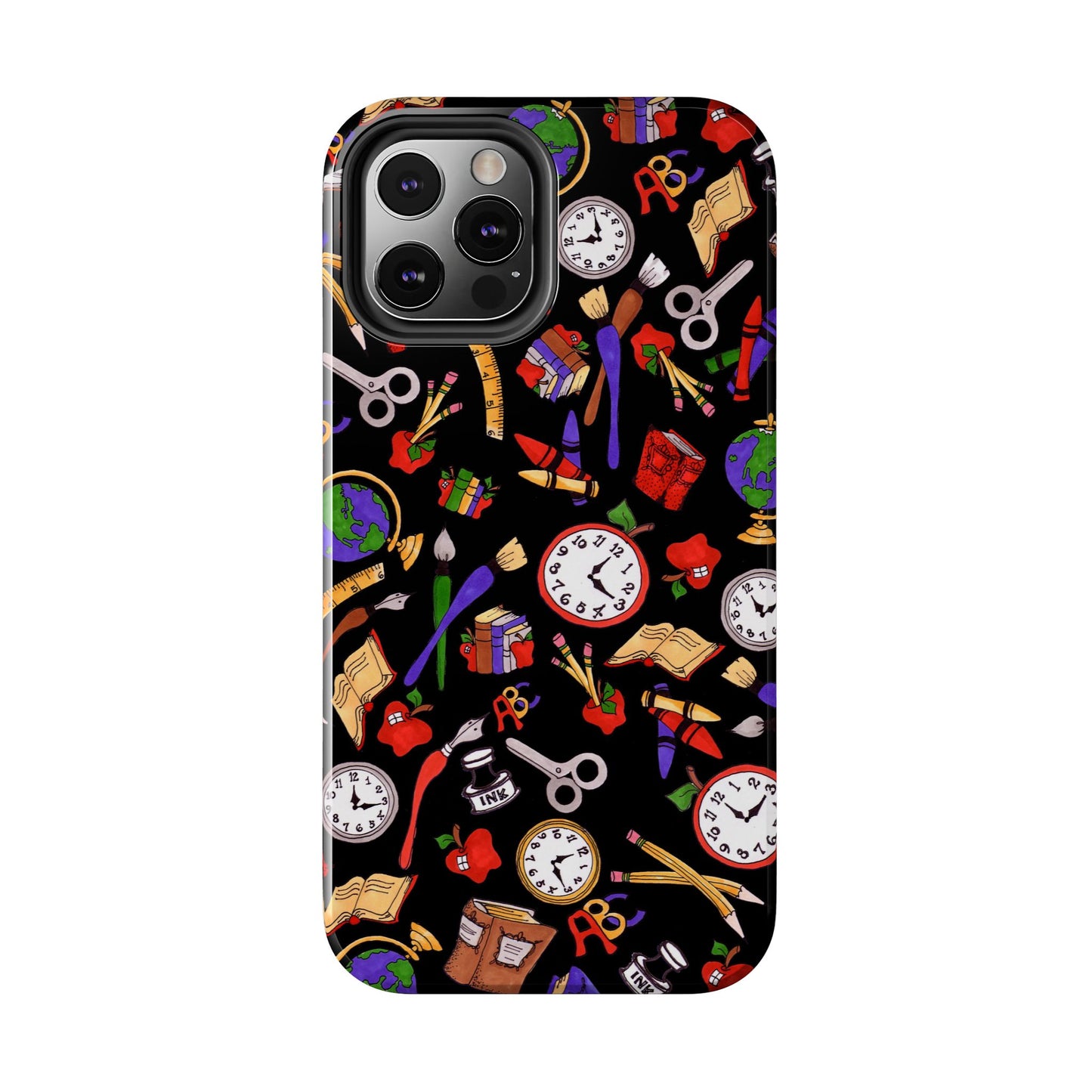 School Stuff Black Phone Case