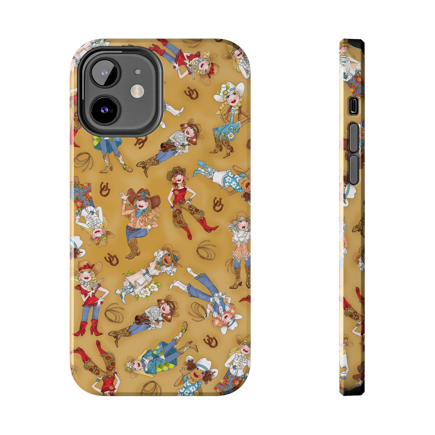 Tossed Cowgirls Tan Phone Case