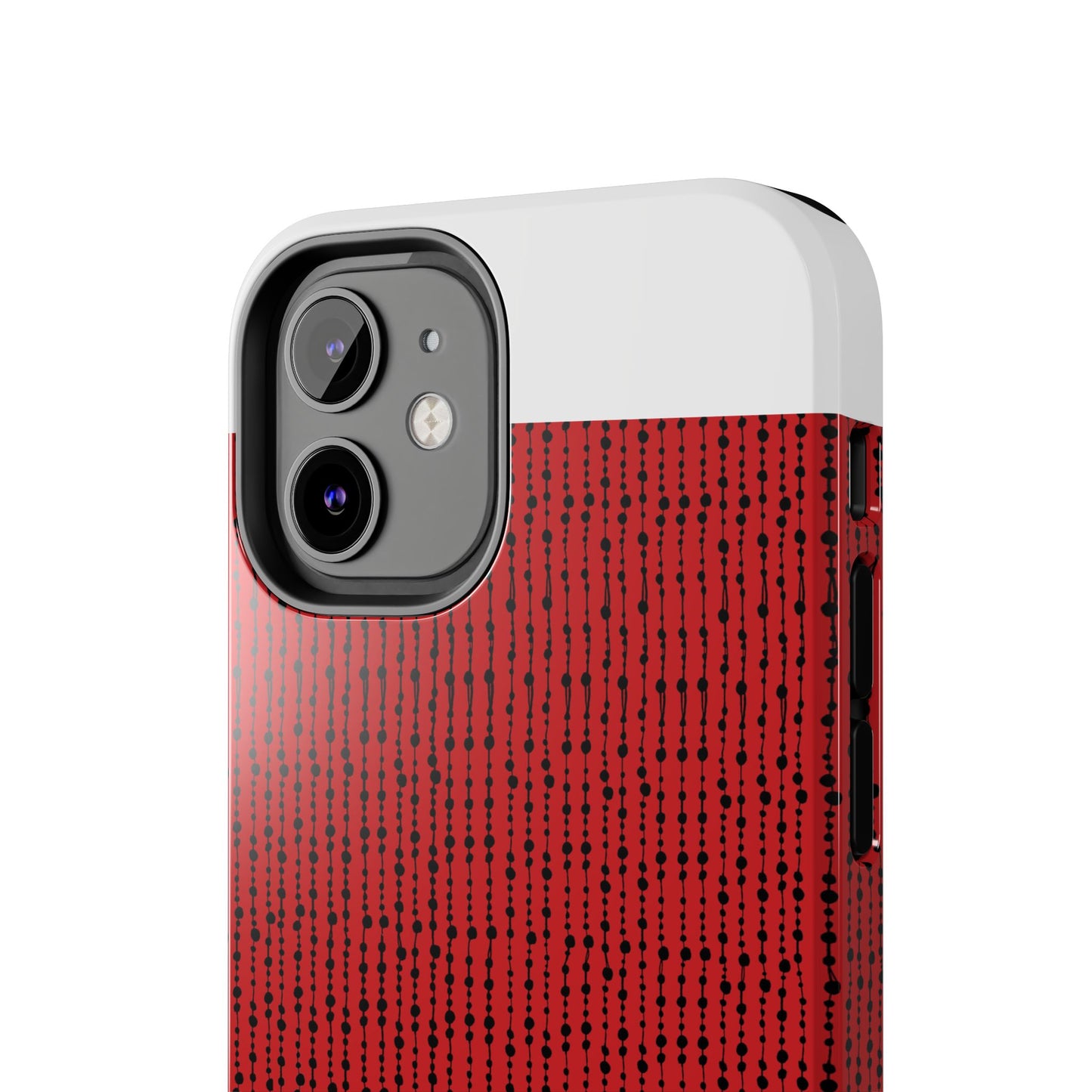 Beaded Curtain Red / Black Phone Case