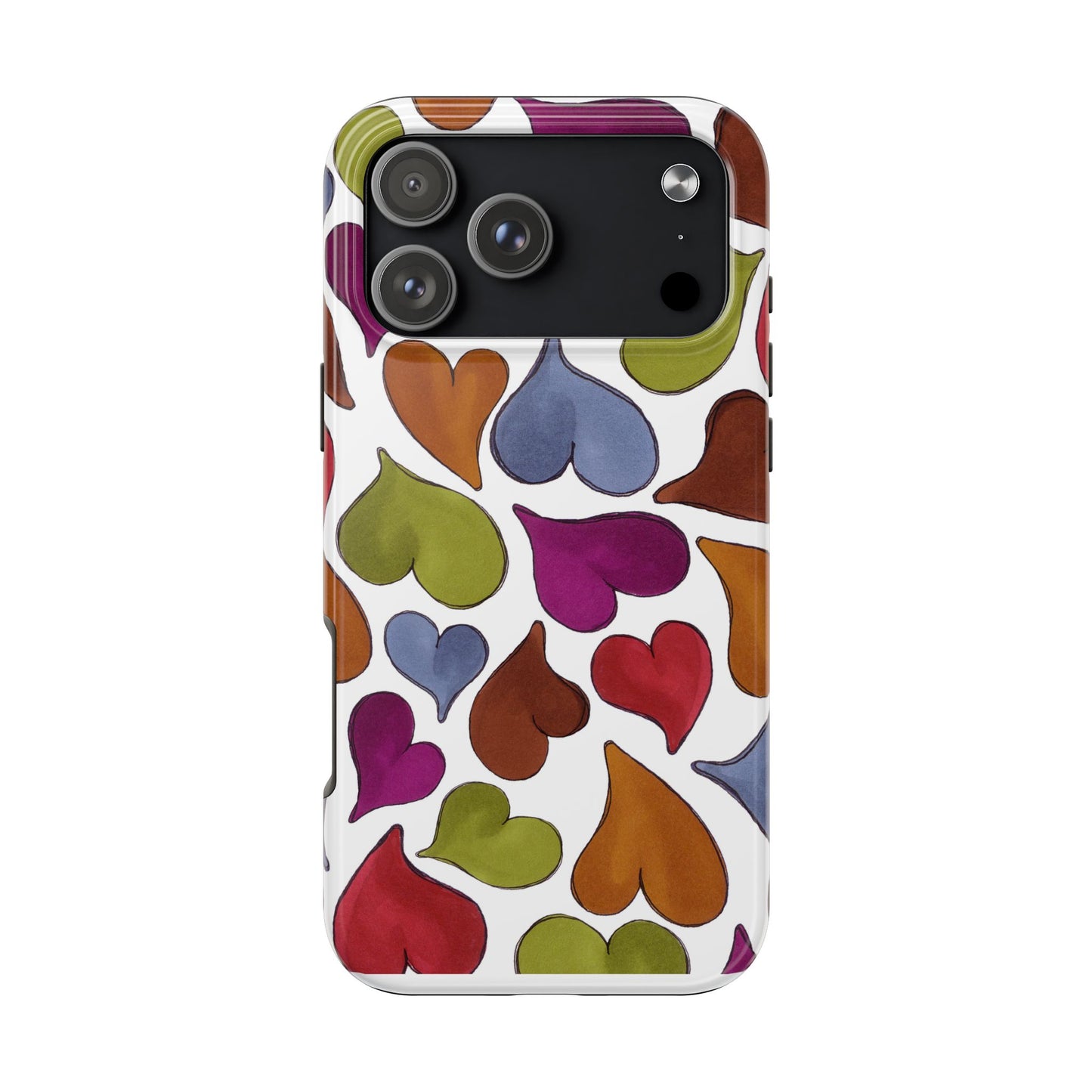 Big Hearted White Phone Case