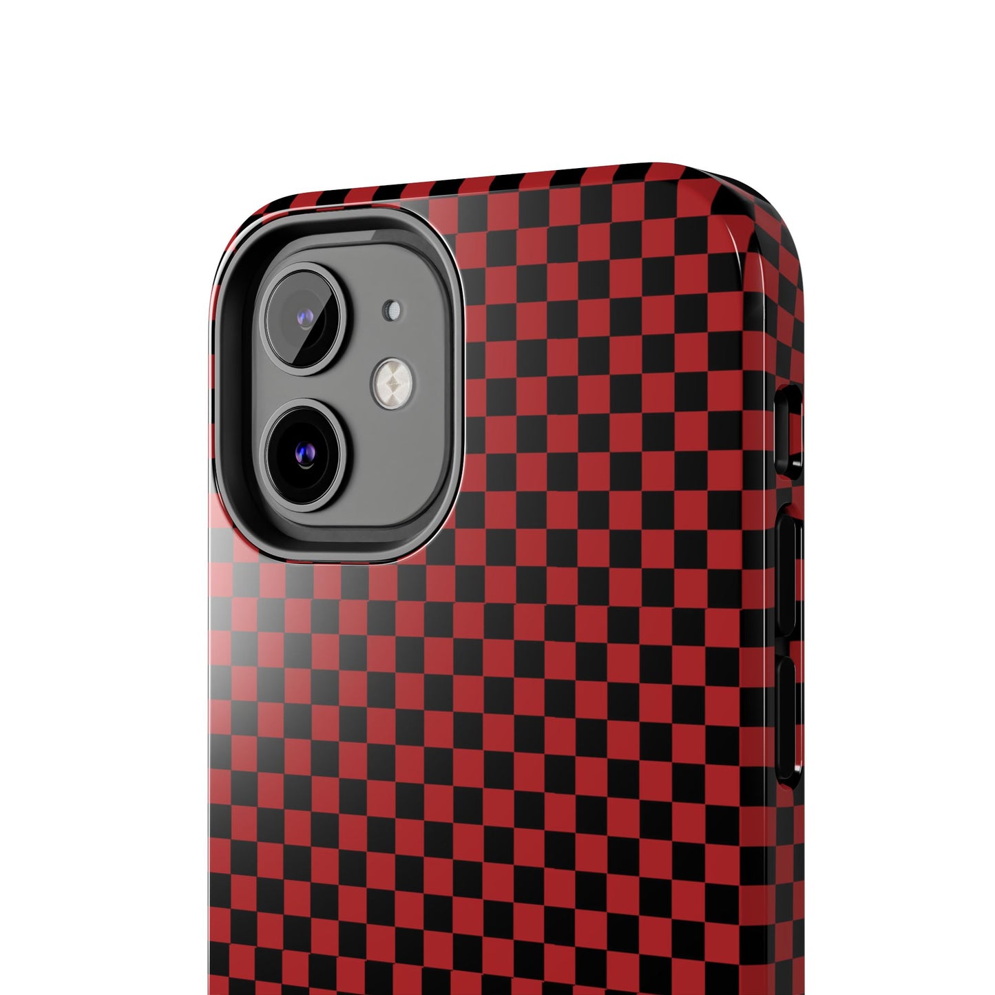 Checkerboard Red / Black Phone Case
