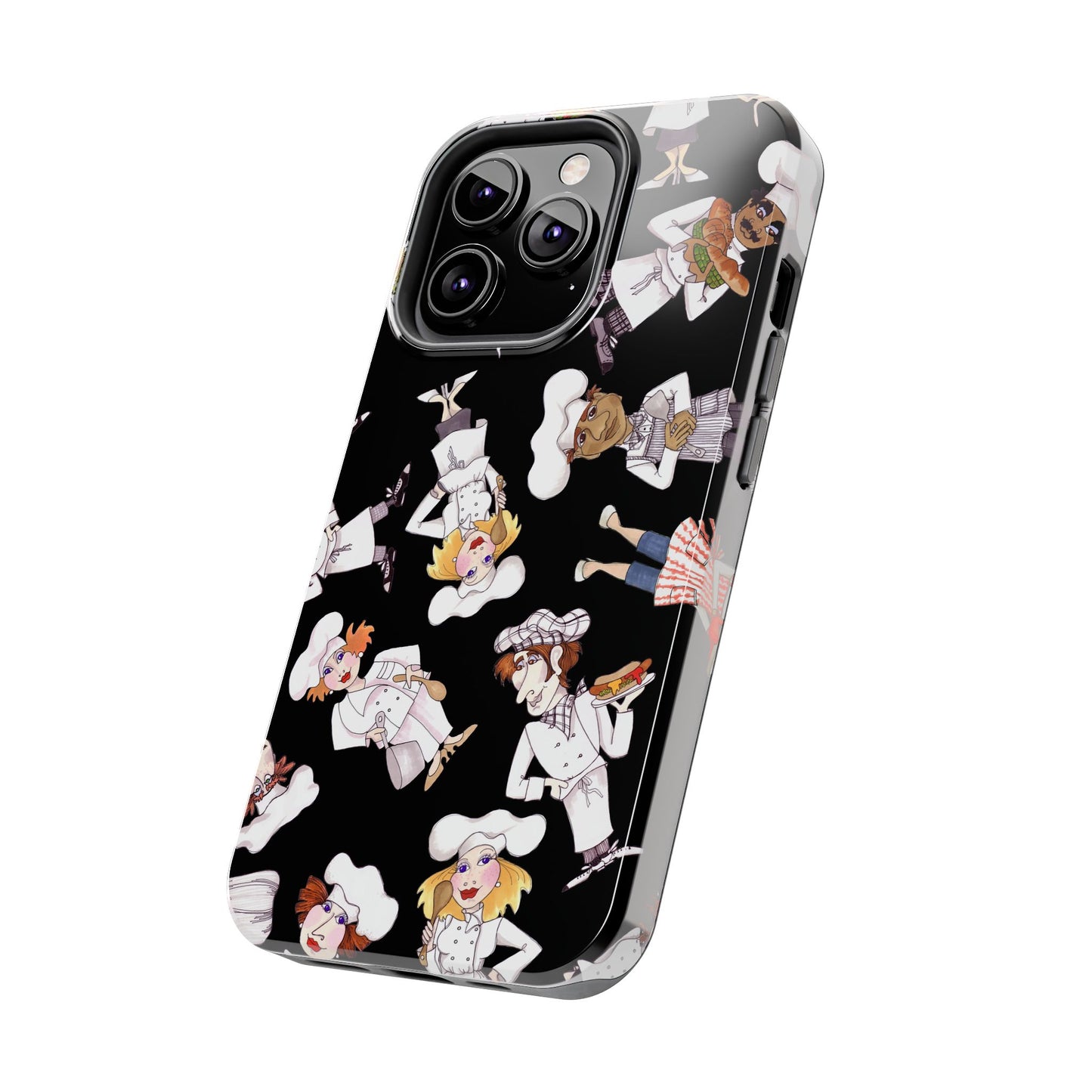 Tossed Chefs Black Phone Case