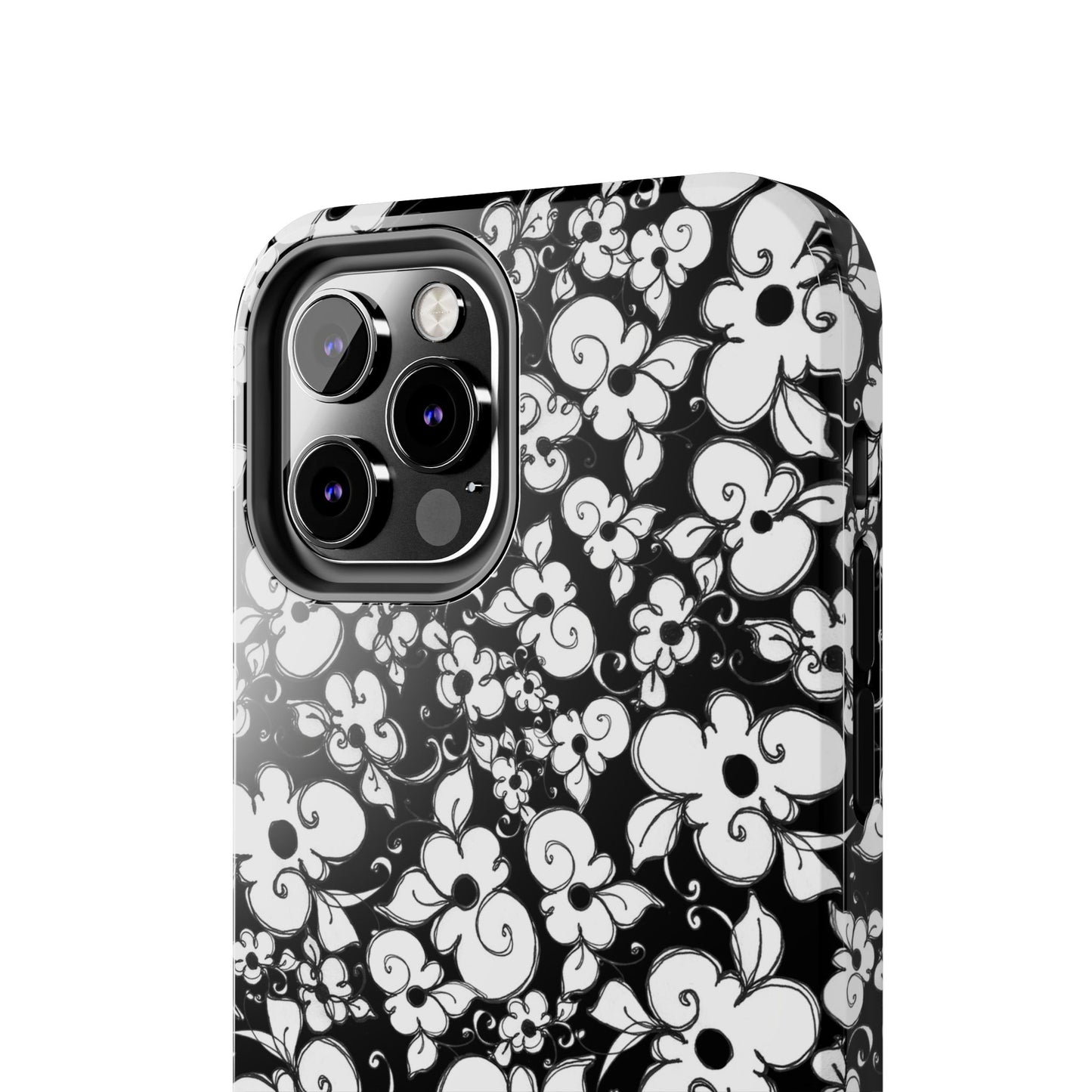 Dog Daisies Black Phone Case