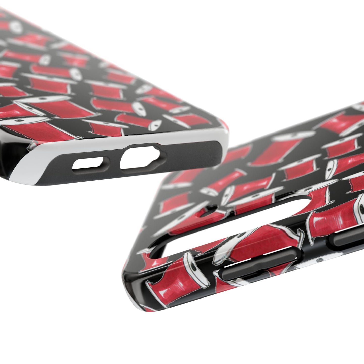 Red Thread Black Phone Case