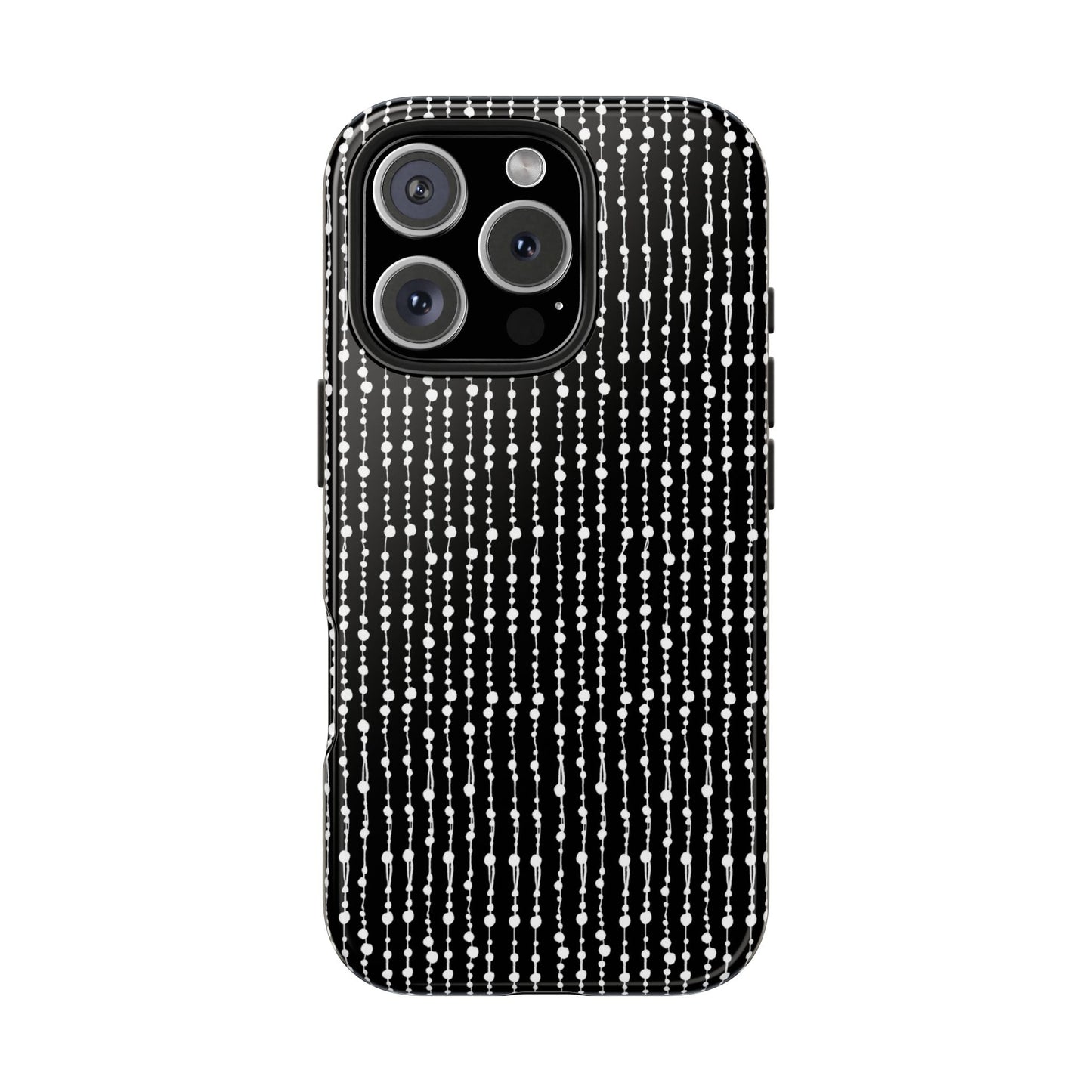 Beaded Curtain Black / White Phone Case