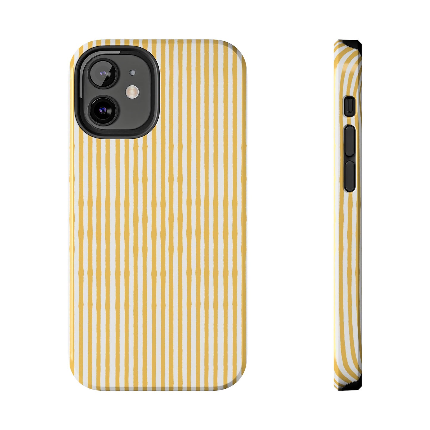 Lazy Stripe Yellow / White Phone Case