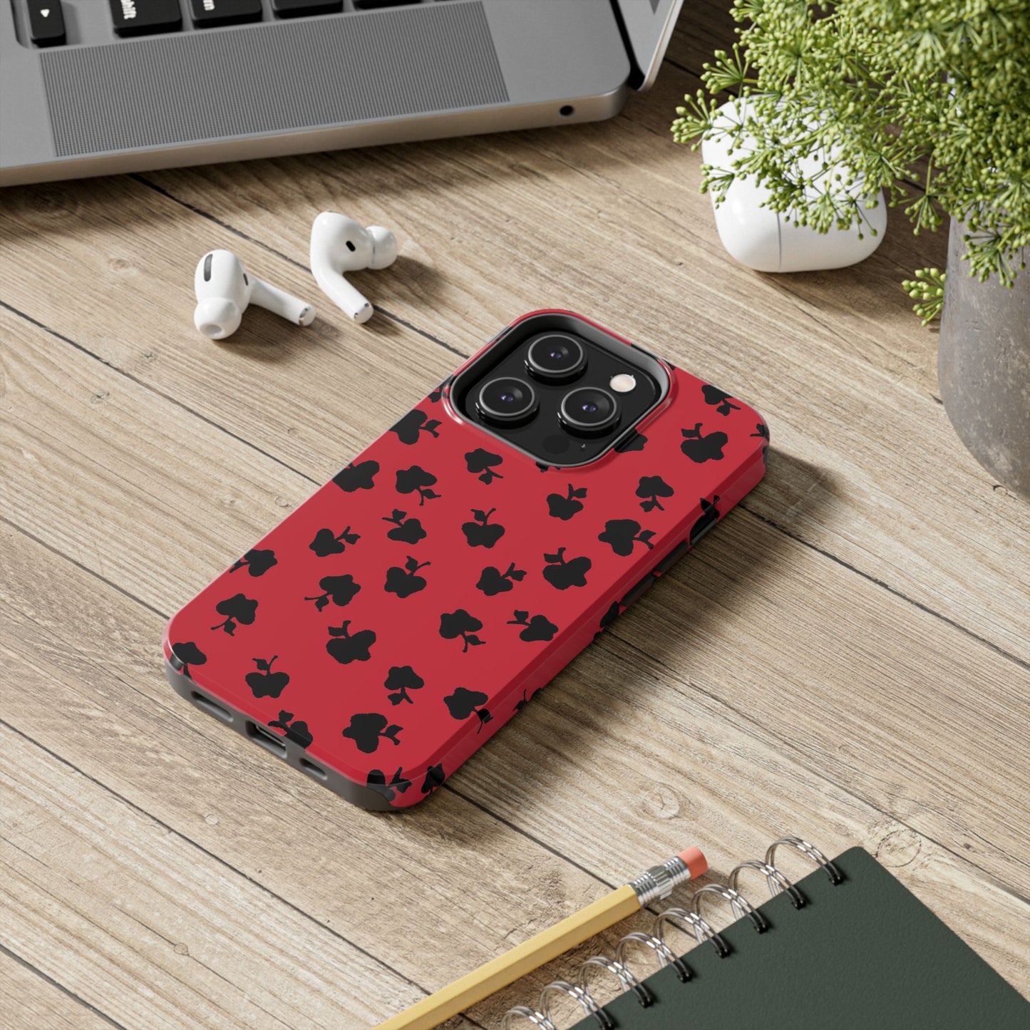 Happy Apples Red / Black Phone Case