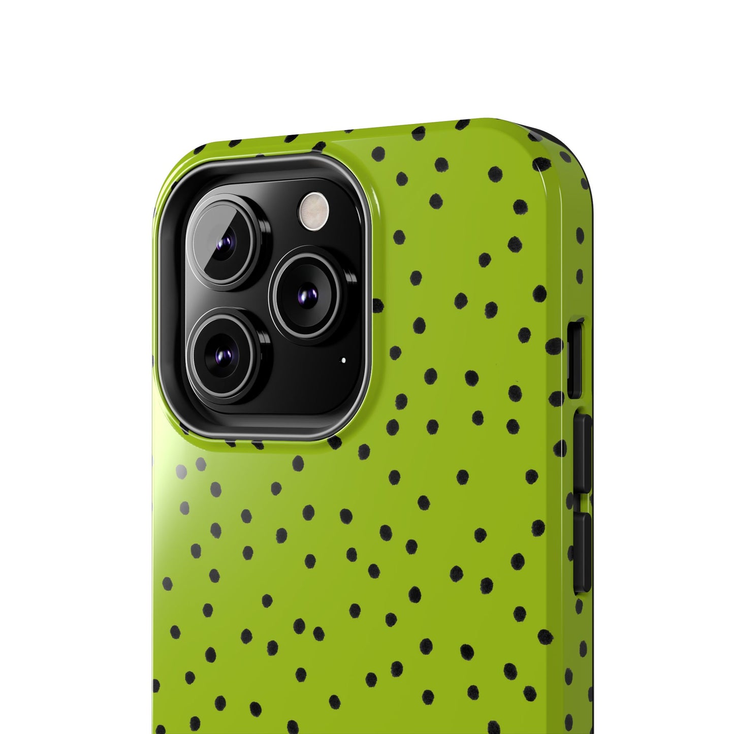 Dinky Dots Chartreuse / Black Phone Case