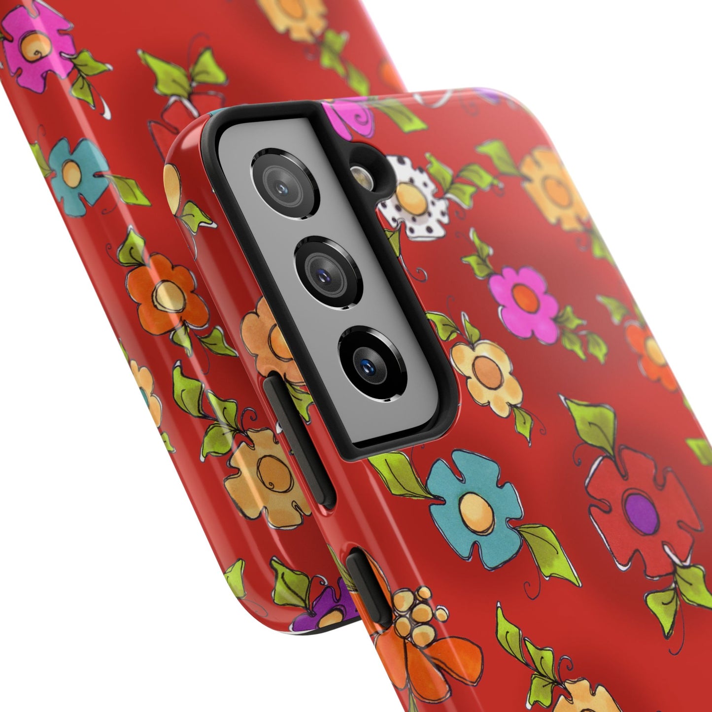 Happy Blooms Red Phone Case
