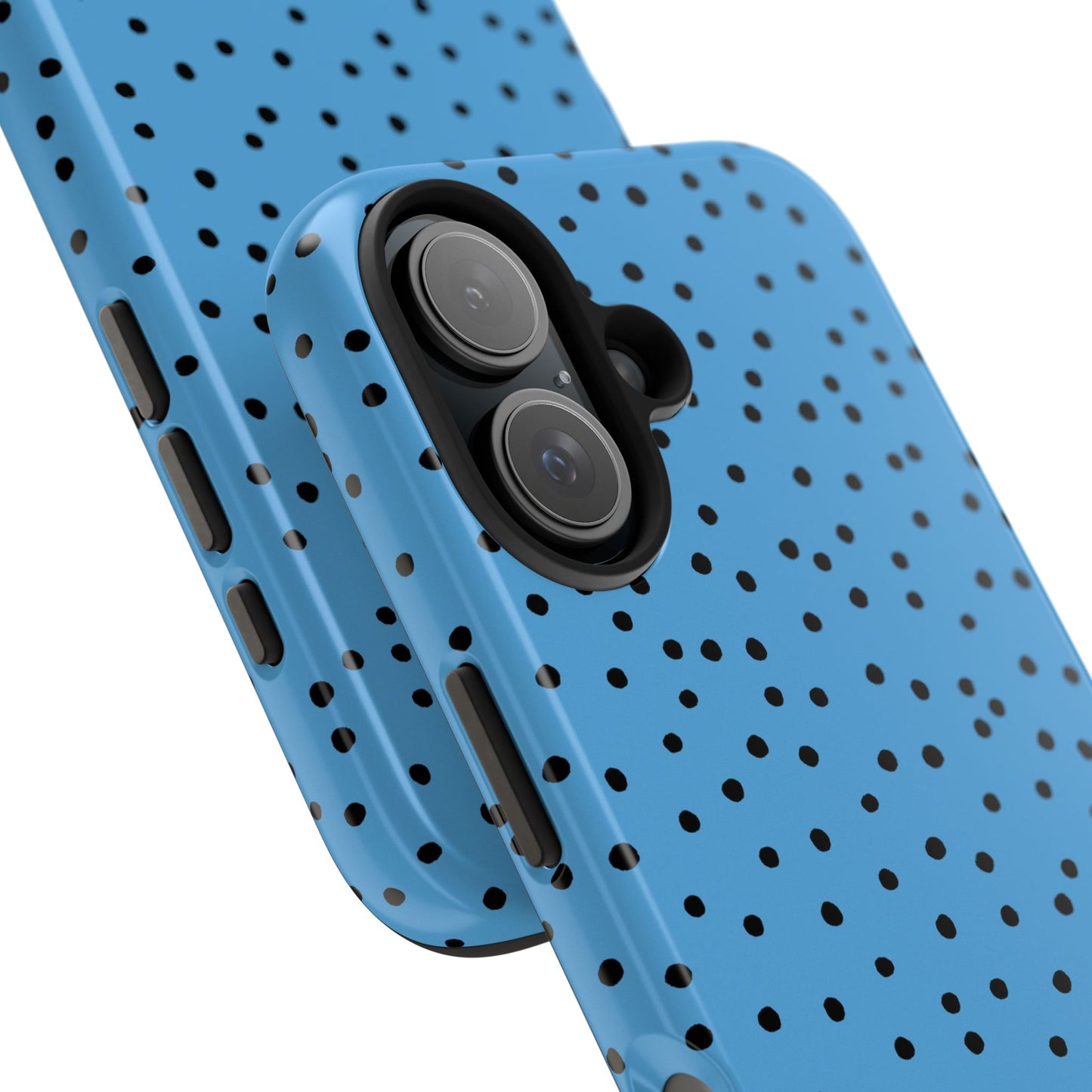 Dinky Dots Turquoise / Black Phone Case