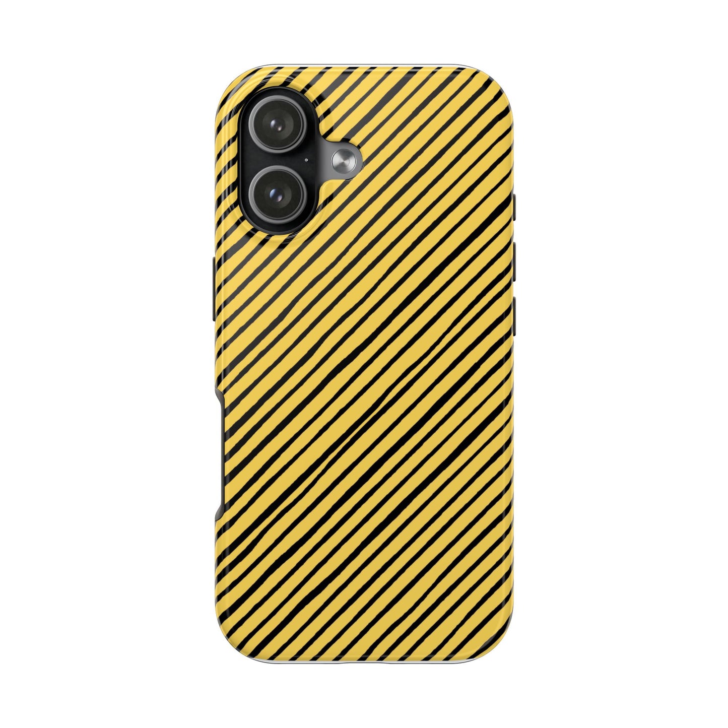 Quirky Bias Stripe Yellow / Black Phone Case